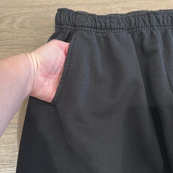TALENTLESS Pitch Black Tapered Cotton Fleece Comfy Sweatpant Bottoms Size Medium - Picture 9 of 12